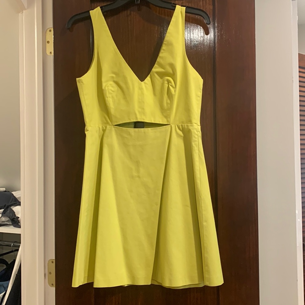 Zara yellow green dress